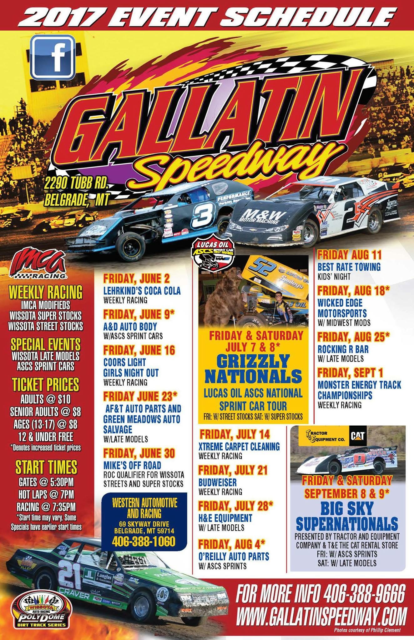 Gallatin Speedway 2017 Schedule